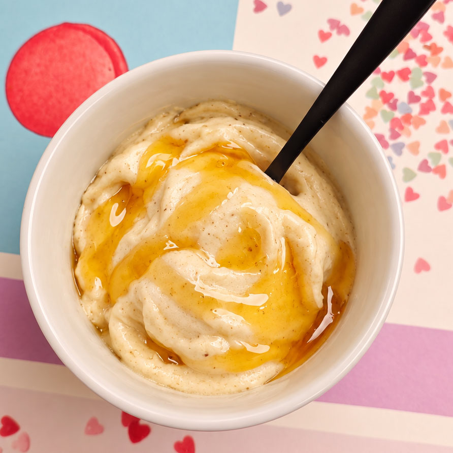Glace onctueuse à la banane mixée